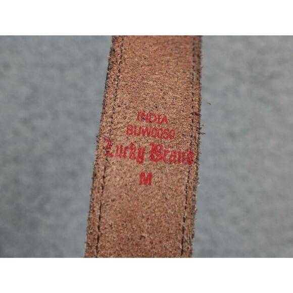 Lucky Brand Belt Medium Multicolor Sequins Leather Buckle Boho India - Picture 7 of 7